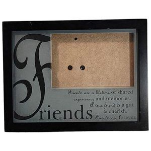 Friends Are Forever Glass Picture Photo Black Frame Wall Art Home Decor